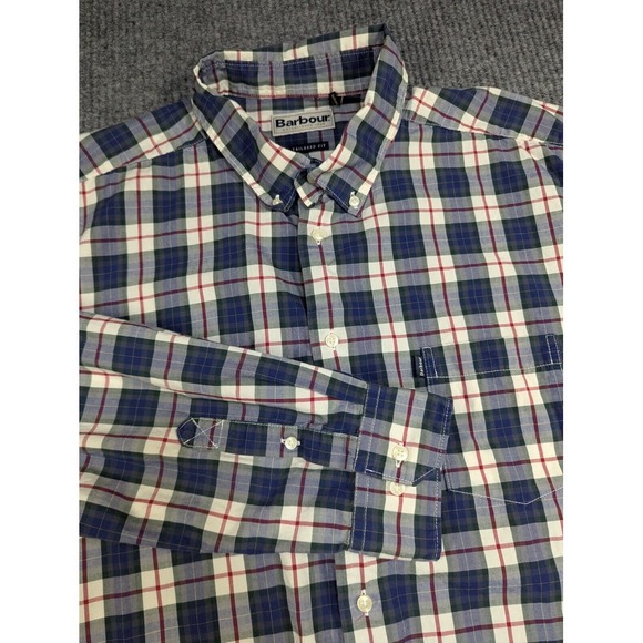 Barbour Shirt Mens XL Multicolor Plaid Tailored Fit LS Button Front‎ Stapleton - Picture 1 of 9